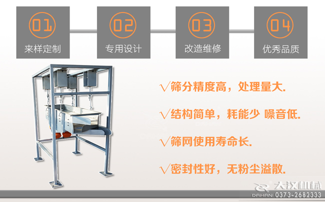 吊掛式直線篩分機特點